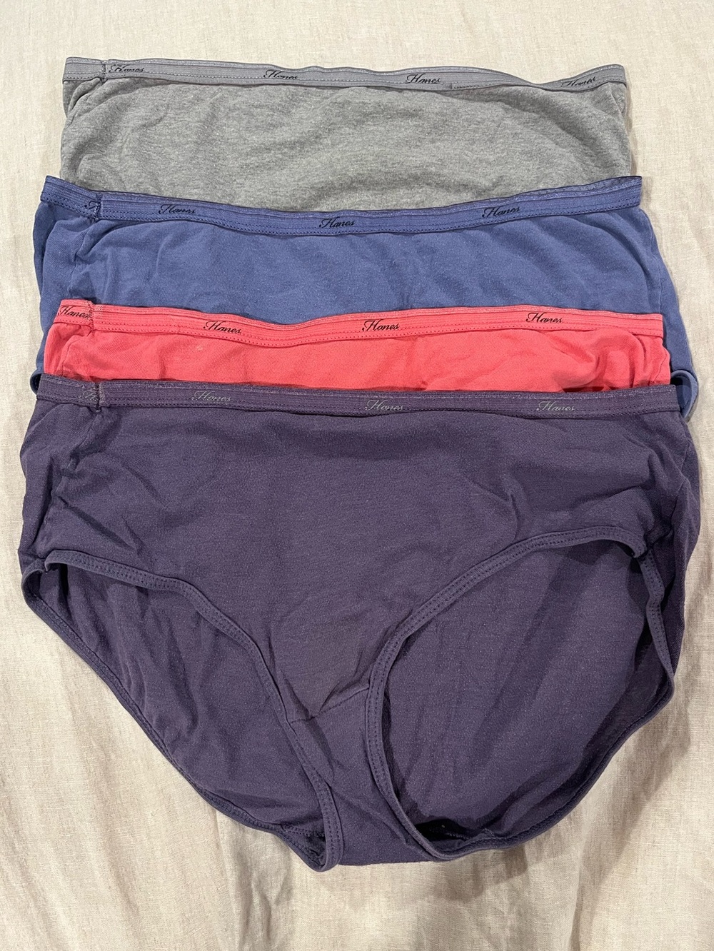 Hanes High Waist Granny Panties Briefs well worn